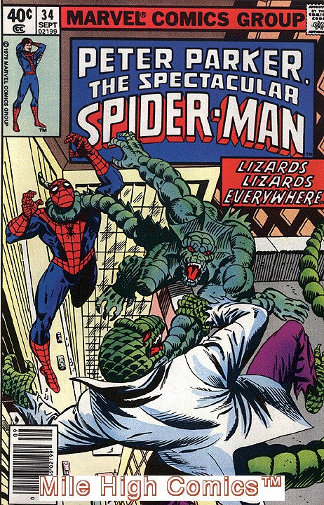PETER PARKER (1976 Series)  (SPECTACULAR SPIDER-MAN) #34 NEWSSTAND Fine
