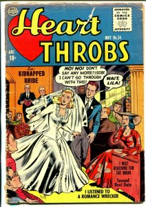 Heart Throbs #34 1955-Quality-runaway bride cover-nice interior imagery-FR/G