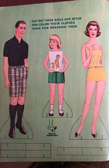 bridal book w/dolls& Cut-out clothes,11p colored,1968