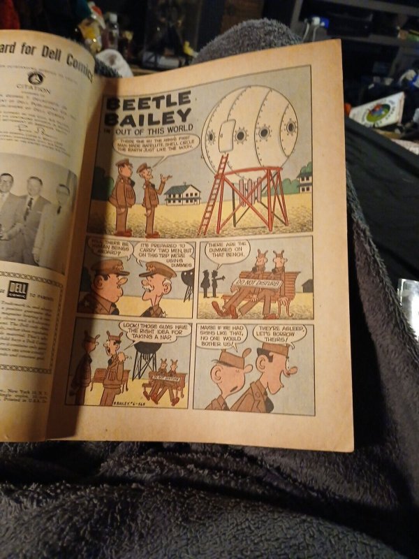 BEETLE BAILEY #6 1956 DELL MORT WALKER CARTOON Silver Age Scifi Story Comics