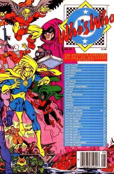 Who's Who: The Definitive Directory of the DC Universe #6, VF- (Stock ph...