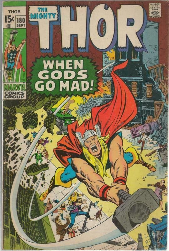 Thor #180 ORIGINAL Vintage 1970 Marvel Comics Mephisto Neal Adams