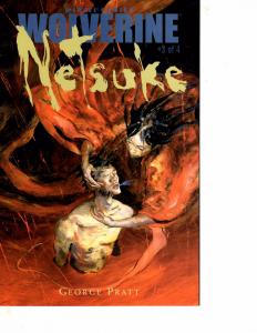 Lot Of 2 Marvel Comic Books Wolverine Noir #1 and Netsuke #3 BH52