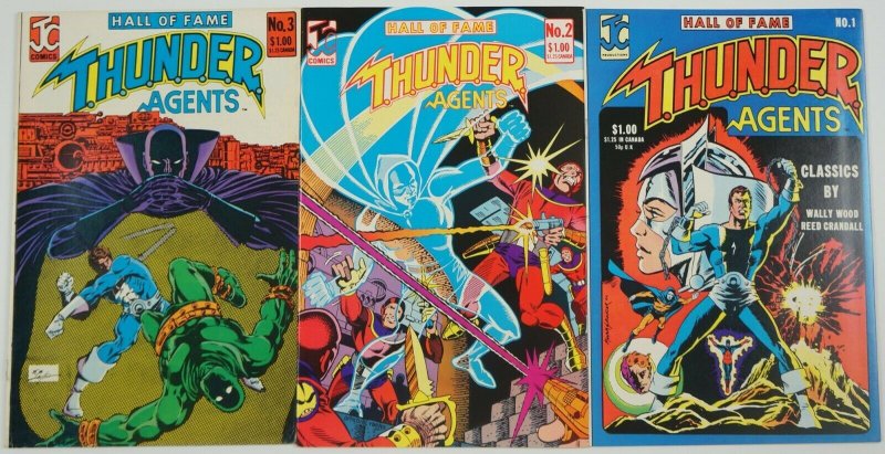 Hall of Fame T.H.U.N.D.E.R. Agents #1-3 VF complete series wally wood thunder 2