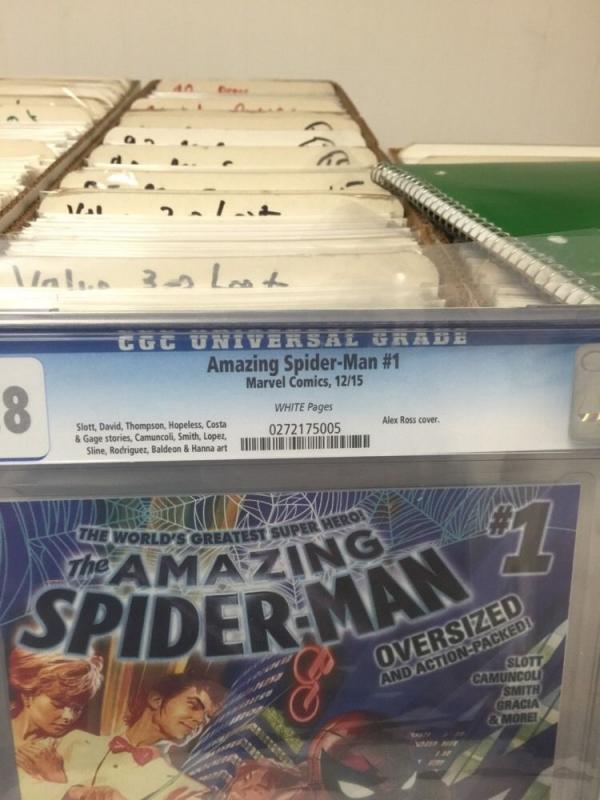 Amazing Spider-Man 1 2015 Cgc 9.8 Alex Ross Sketch Variant And Regular Cover