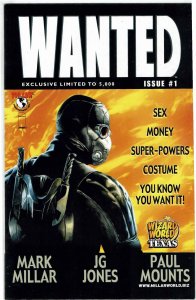 Wanted #1 Mark Millar Wizard World Texas Variant NM