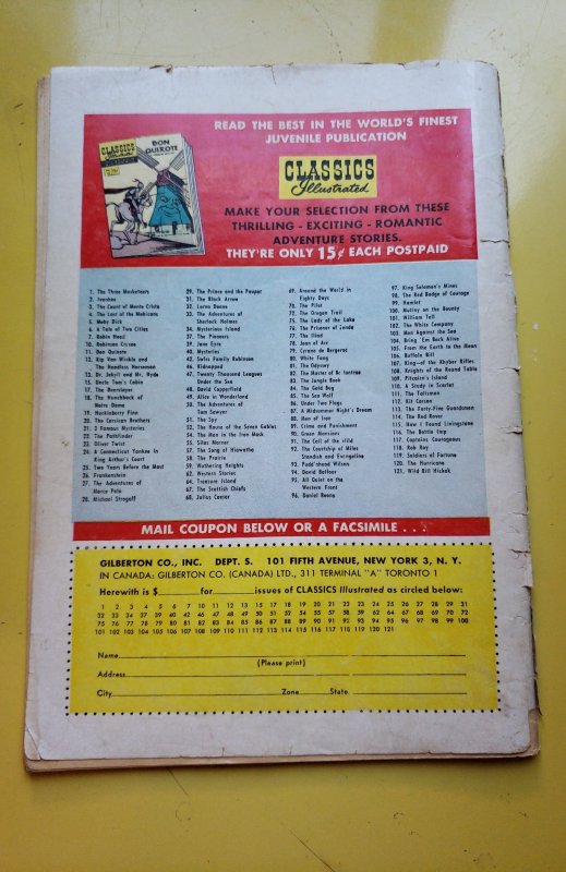 Classics Illustrated #120 (1954) 1st print FR/GD