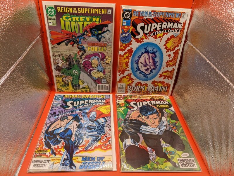 SUPERMAN REIGN OF THE SUPERMEN Complete Story Arc Lot of 25 DC 1993 (1