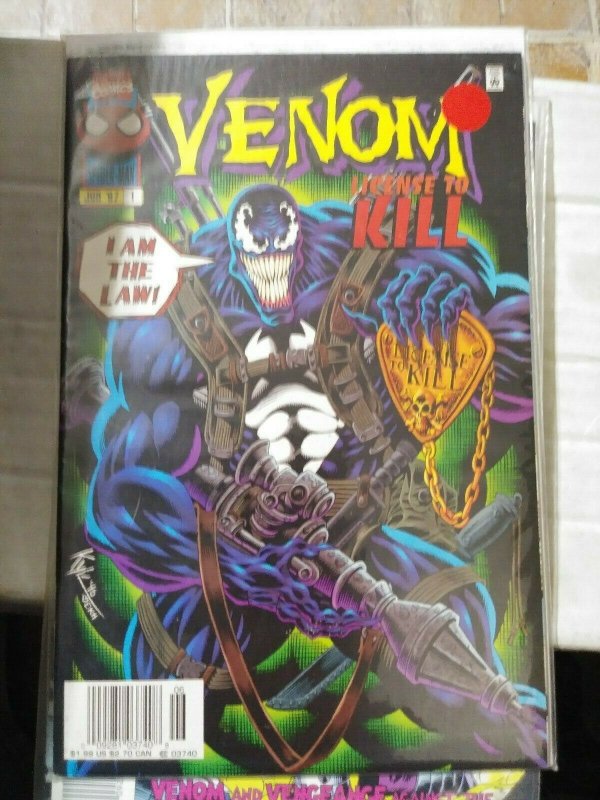 VENOM- LICENSE TO KILL   #1   1997 marvel  MINI SERIES + EDDIE BROCK SPIDER MAN