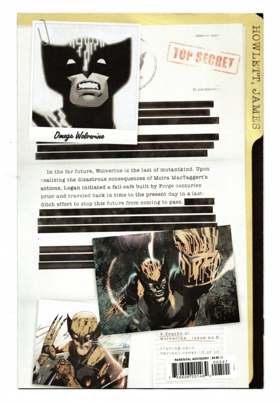 X DEATHS OF WOLVERINE #05 (2022) MARK BAGLEY | OMAGA WOLVERINE TRADING CARD