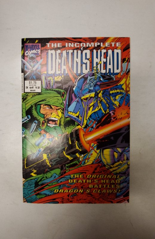 The Incomplete Death's Head (UK) #3 (1993) NM Marvel Comic Book J720