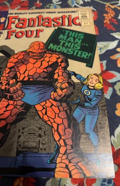 Fantastic Four #51 (1966)this thing this Man upper mid grade