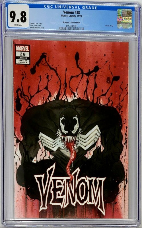 Venom #28 CGC 9.8 Scorpion Comics LTD Edition Peach Momoko Variant Cover Top Grd