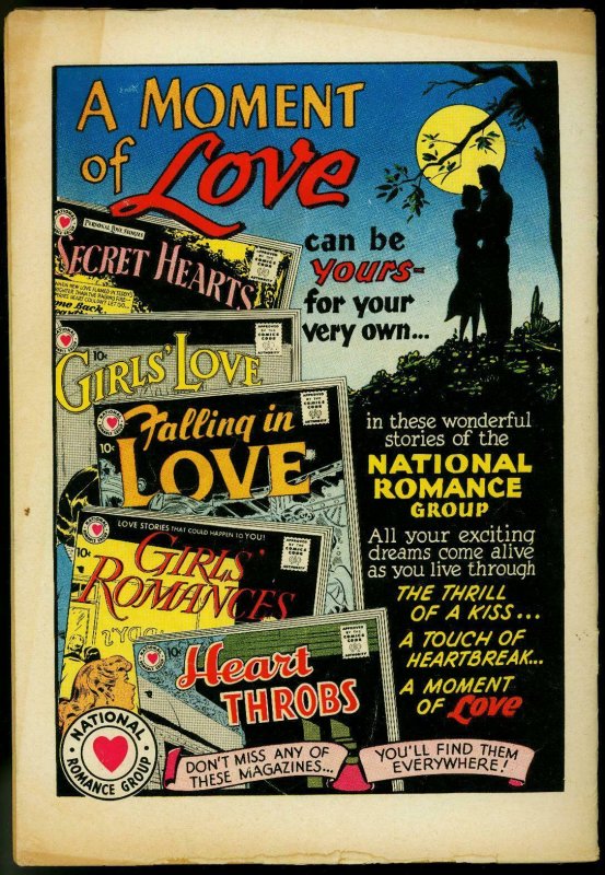 GIRLS' ROMANCES #55 1958-DC COMICS-HORSE RIDING-LOVE-DC VG