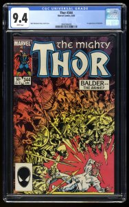 Thor #344 CGC NM 9.4 White Pages 1st Appearance Malekith!