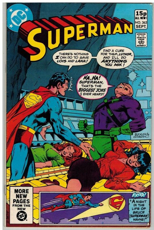 SUPERMAN 363 VG+ BRITISH Sept. 1981