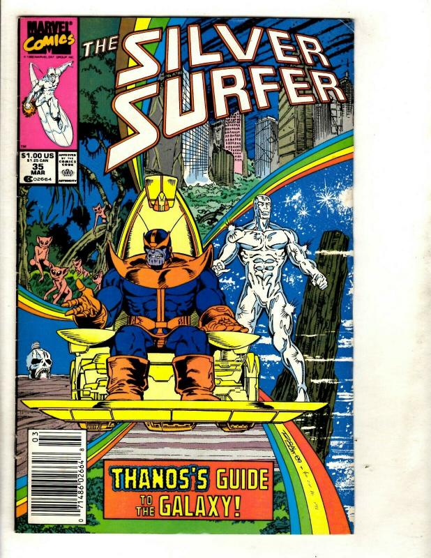 Silver Surfer # 35 VF/NM Marvel Comic Book Thanos Gauntlet Avengers Hulk EK8