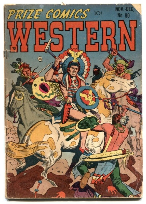 Prize Comics Western #90 1951-John Severin-Will Elder-Indian battle cover-G+