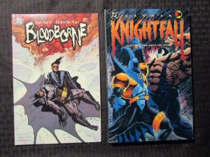 1993/02 BATMAN Knightfall 2 VF- & Bloodborne VF+ SC TPB 1st Printings