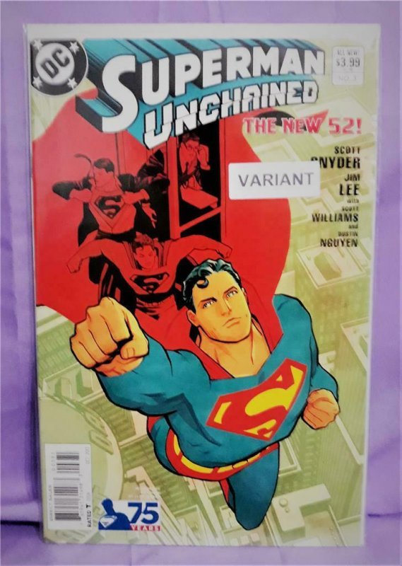 Scott Snyder SUPERMAN UNCHAINED #1 - 3 Jim Lee w 2 Variant Covers (DC, 2013)!