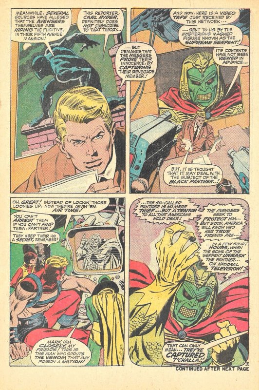 THE AVENGERS #74(Mar1970) 6.5 FN+ Roy Thomas! John Buscema! Rogue BLACK PANTHER!
