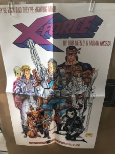 X-FORCE Mutant Genesis Promo Poster; Marvel 1991 NM 14” x 24”, Rob Liefeld art