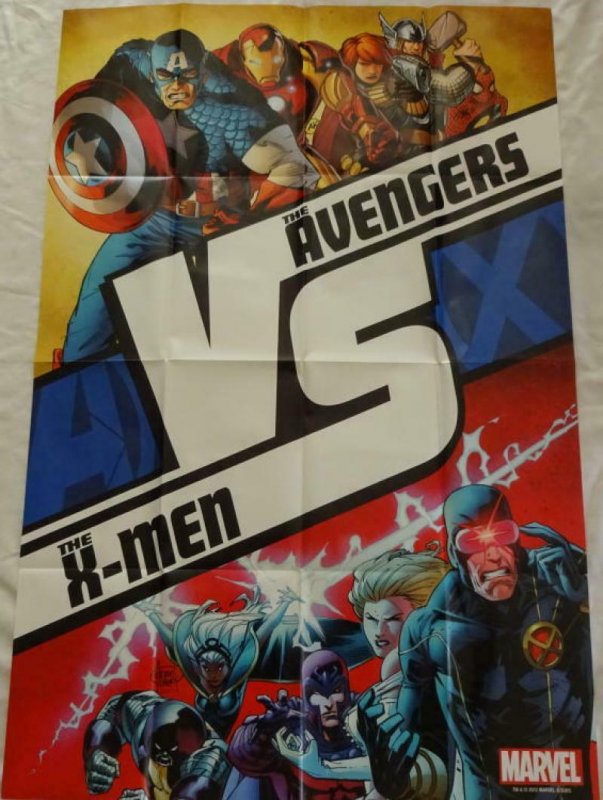 AVENGERS vs X-MEN Promo Poster, 24 x 36, 2012, MARVEL, Unused 252