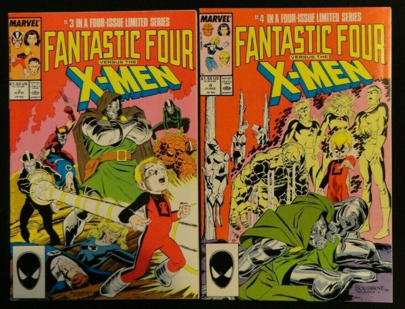 Fantastic Four vs The X-Men #1-4 Complete Limited Series Lot of 4 VF/NM- 1 2 3 4