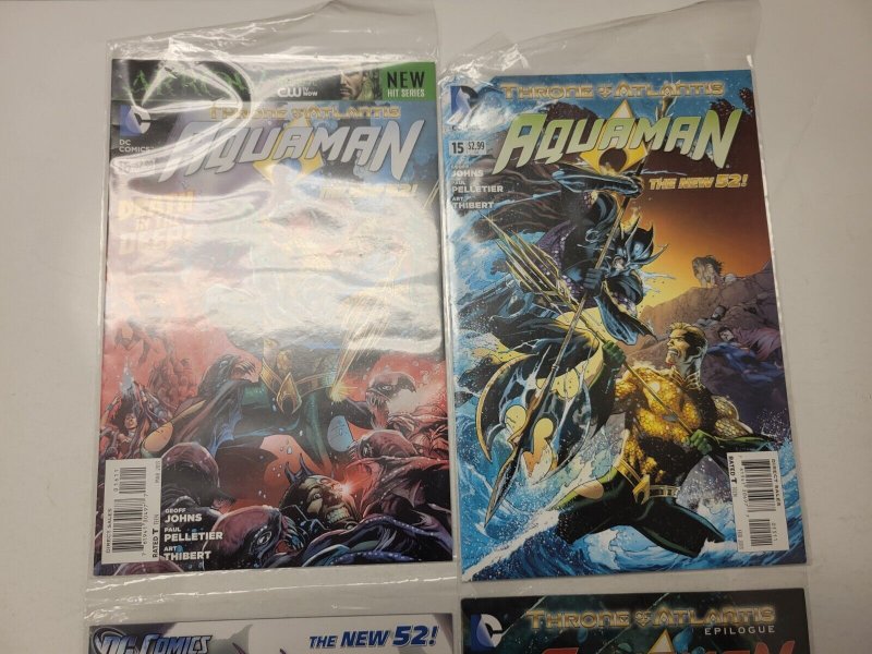 4 DC Comics #15 16 17 Aquaman + #4 Catwoman New 52 90 TJ26