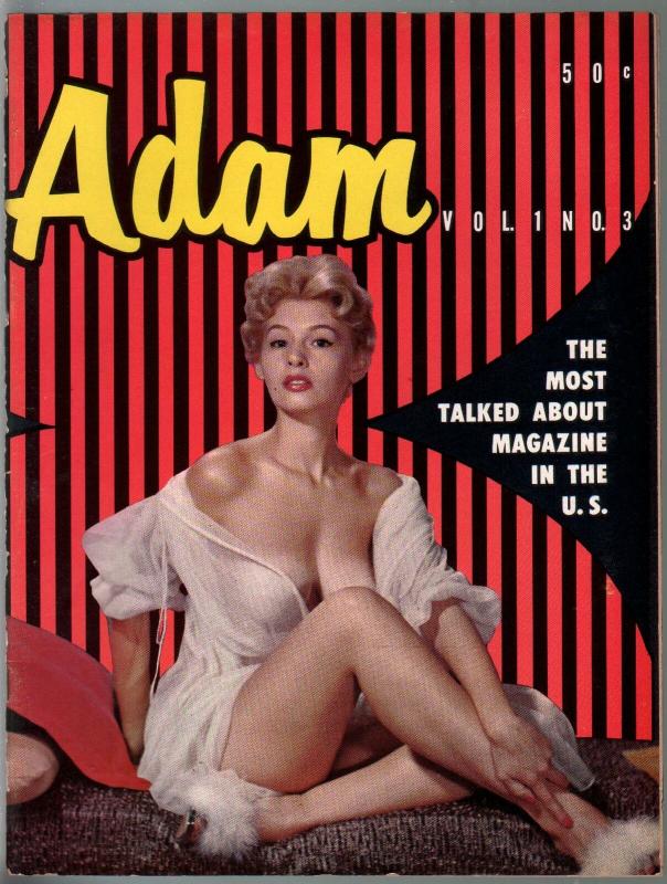 Adam-Vintage Man's Magazine Lot of 5 1956-burlesque-Betty Page-cheesecake-VG