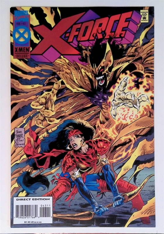 X-Force #43 Deluxe Ed With card (Feb 1995, Marvel) FN+