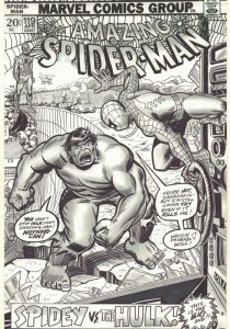 Amazing Spider-Man #119 Cover Recreation - vs. Hulk - 2008 art by John Powell