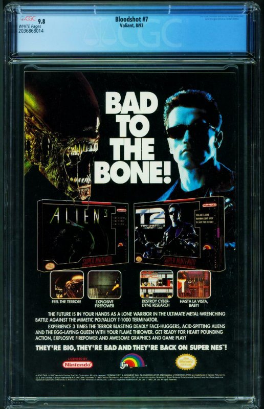 Bloodshot #7 CGC 9.8 1993 Valiant Comics- First full Ninjak 2036868014