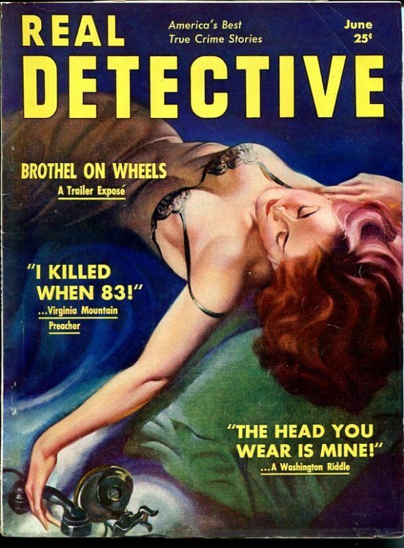 REAL DETECTIVE-JUNE 1939-MURDER-RAPE-KIDNAPING-CALAMITY JANE-DUTCH SCHULT VG++ 