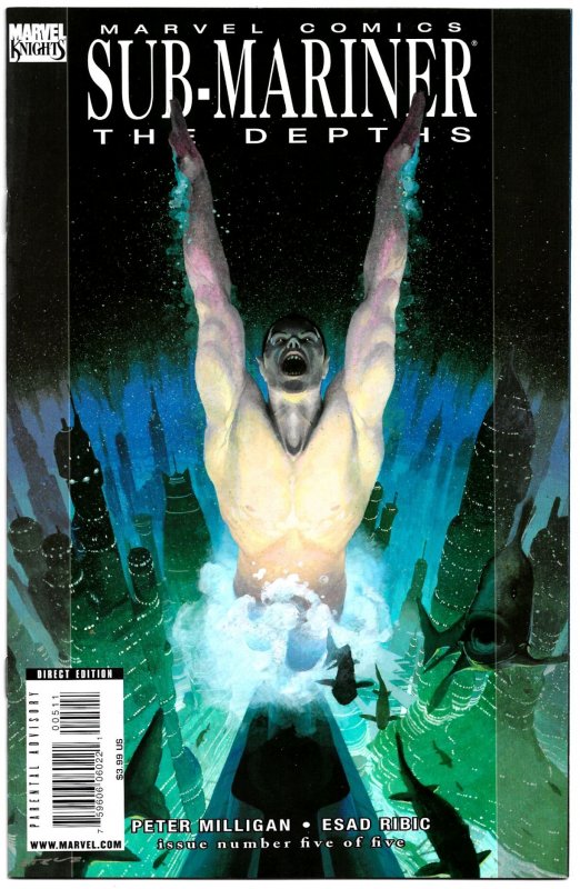 SUB-MARINER: THE DEPTHS #1-5 (Nov 2008) 9.0 VF/NM  5-Issue Painted Mini-Series!