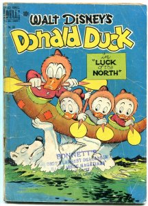 Donald Duck-Four Color Comics #256 1949-Dell-Carl Barks-Luck of The North-f/g