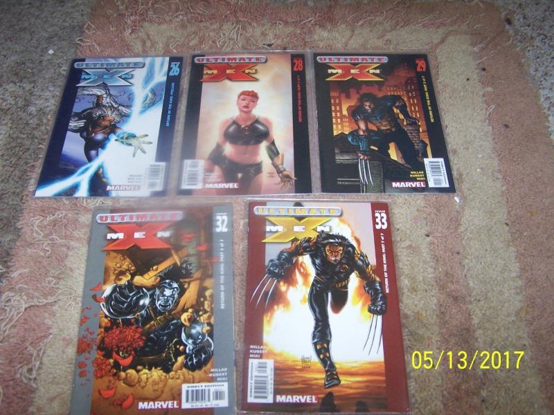 ultimate x-men comic lot of 8 issues # 20 21 23 24 25 26 28 29 WOLVERINE STORM 