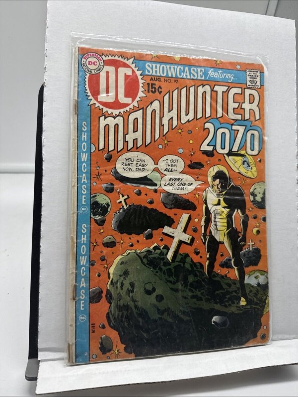 Showcase Vol 1 No 92 Aug 1970 Featuring: Manhunter 2070, DC, Bronze Age