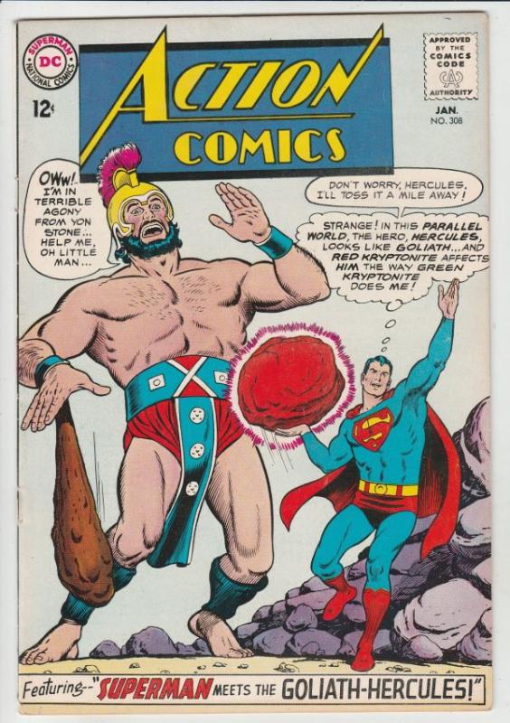 Action Comics #308 (Jan-64) FN/VF Mid-High-Grade Superman, Supergirl