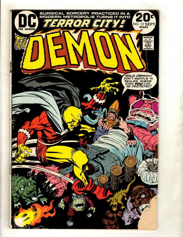 Lot Of 4 The Demon DC Comic Books # 6 FN 10 VG 12 VG 13 FN Jack Kirby GK5