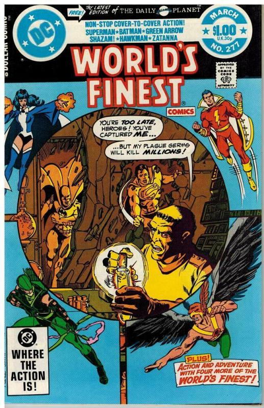 WORLDS FINEST 277 VF-NM $1 COVER GIANTS Mar. 1982 COMICS BOOK