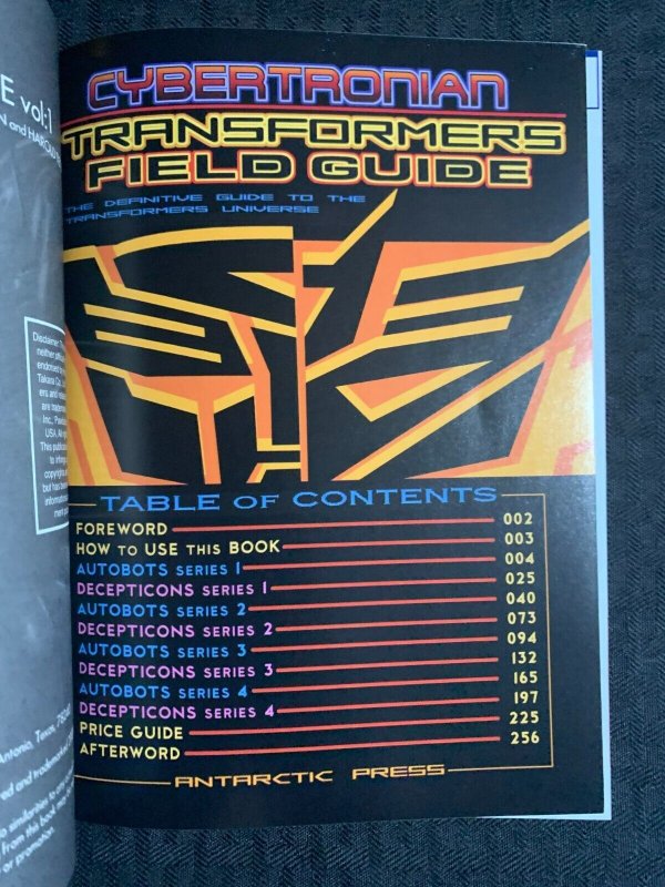 2001 CYBERTRONIAN Field Guide Volume 1 SC VF+ 8.5 Transformers