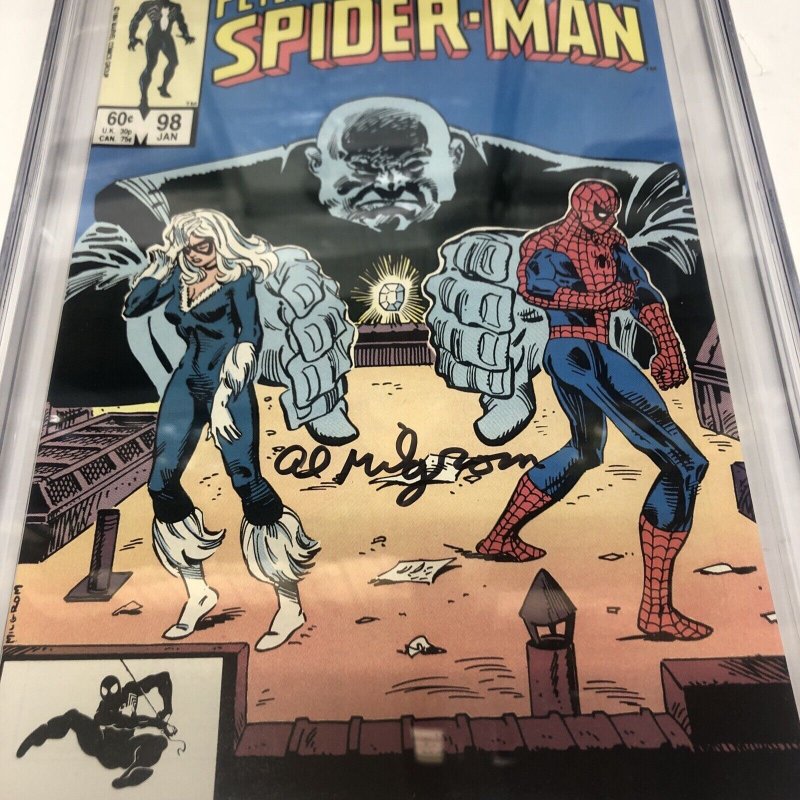 Spectacular Spider-Man (1985) # 98 (CGC 9.8 SS) Signed Al Milgrom * Marvel