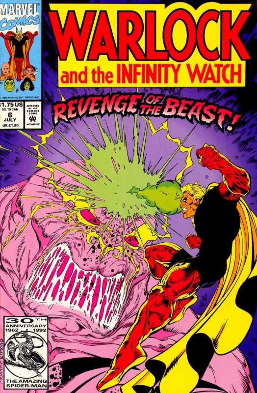 WARLOCK & THE INFINITY WATCH #06 (1992) TOM RANEY | DIRECT EDITION