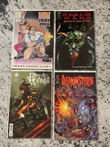 4 Comics Daemonstorm 1 Black & White Warrior Nun 1 Realm Wars 1 Europa 1 NM RH14