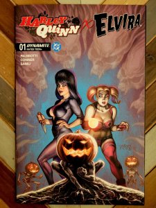 Harley Quinn x Elvira #1 Joseph Michael Linsner Cover (Dynamite Ent 2025) New