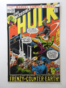 The Incredible Hulk #158 (1972) vs The Rhino!! Beautiful Fine/VF Condition!