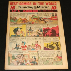 1951 Sunday Mirror Weekly Comic Section August 19th (VF) Moonbeam App Superman