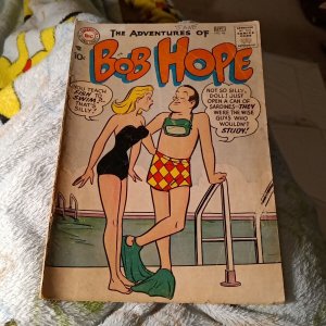 Adventures Of Bob Hope #46-1957-DC-swimsuit cover-Owen Fitzgerald-good girl art