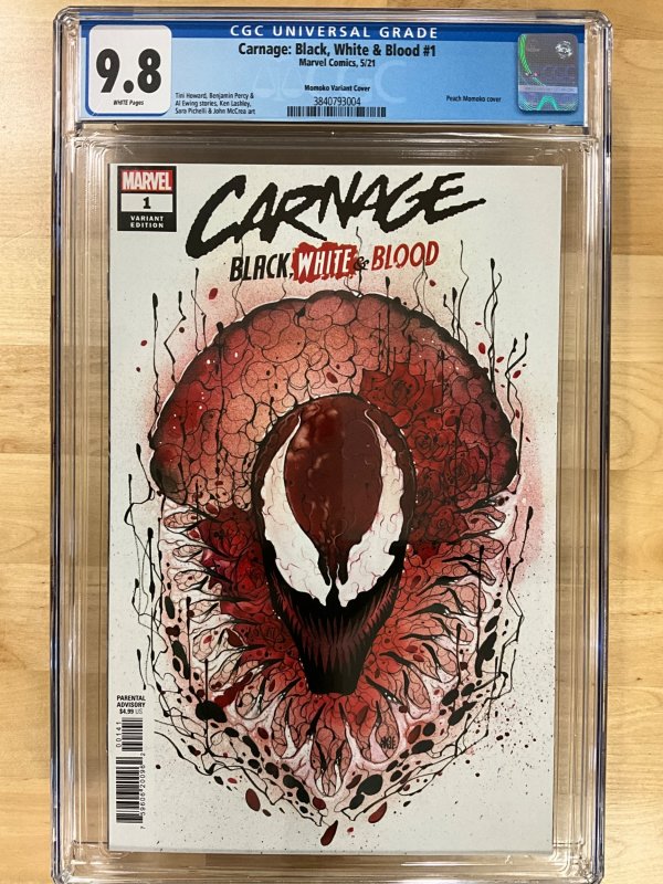 Carnage: Black, White & Blood #1 Momoko Cover (2021) CGC 9.8